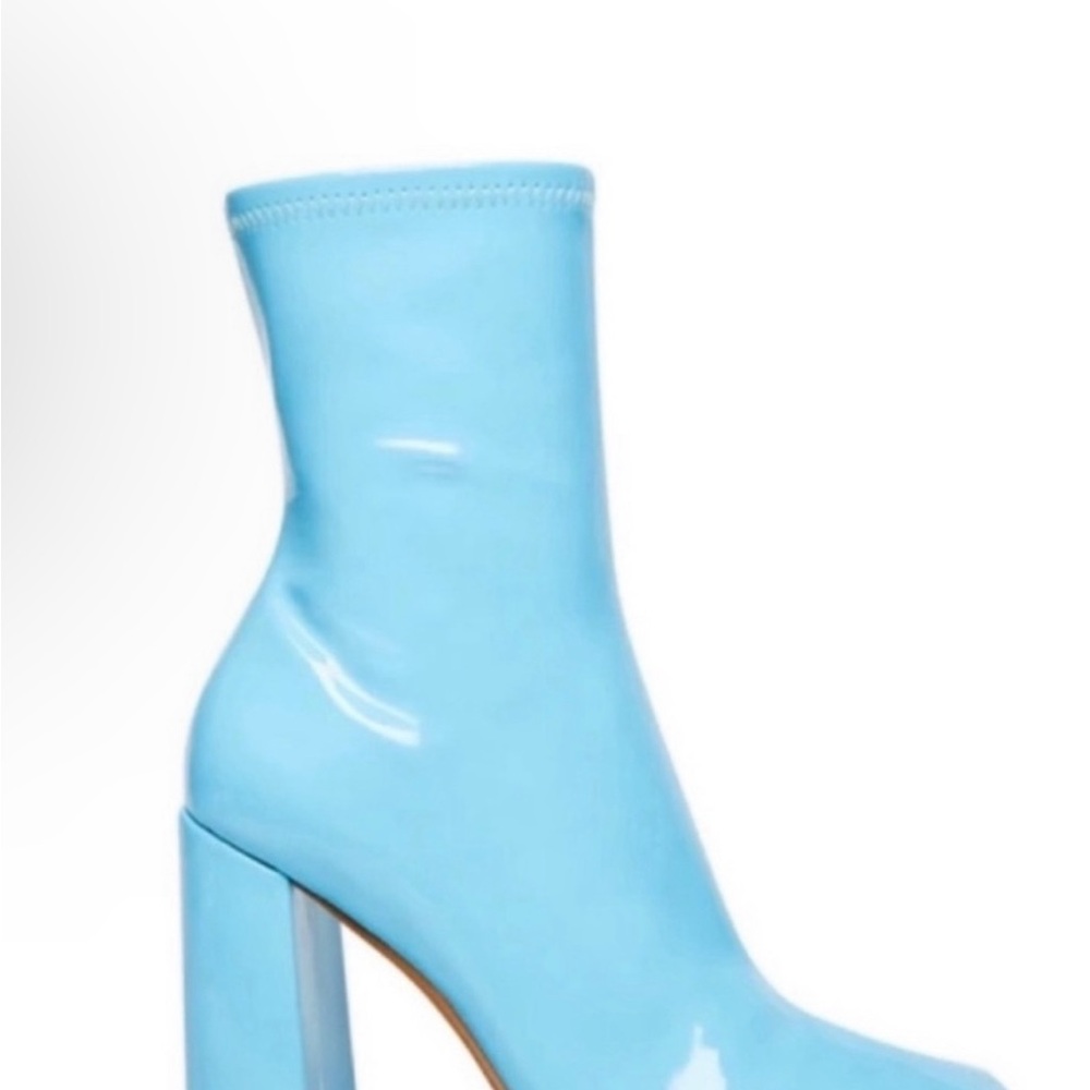 Sky Blue Ankle Boots